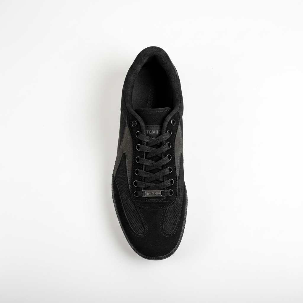 004-5-02 Adidași Urban din plasă și piele de căprioară - Negru/Gri