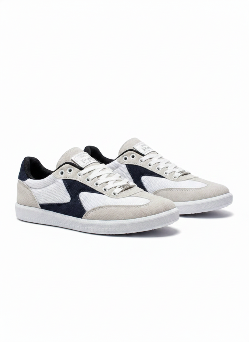 004-5-03 Adidași clasici cu talpă joasă pentru bărbați – Albastru marin