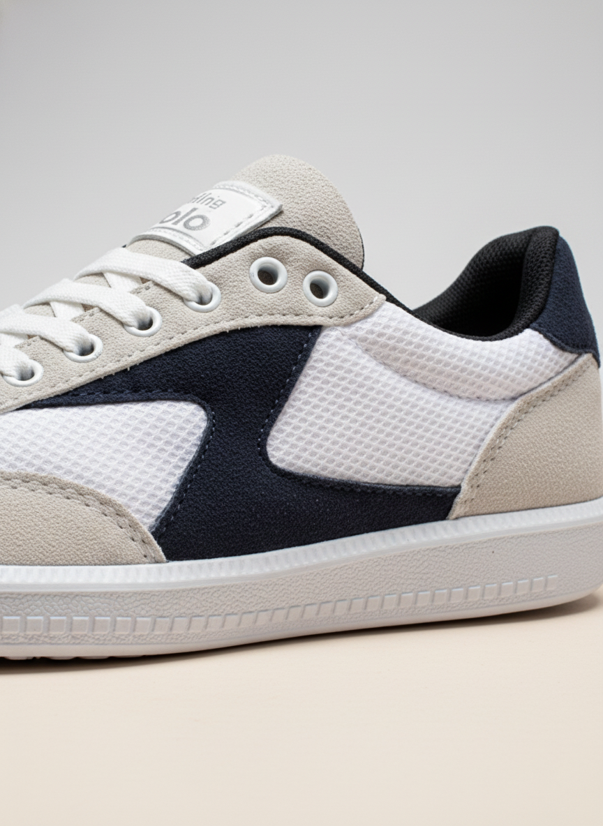 004-5-03 Adidași clasici cu talpă joasă pentru bărbați – Albastru marin