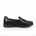 K350-1 Pantofi eleganți de zi cu zi pentru femei, din material textil, ușori, de culoare neagră
