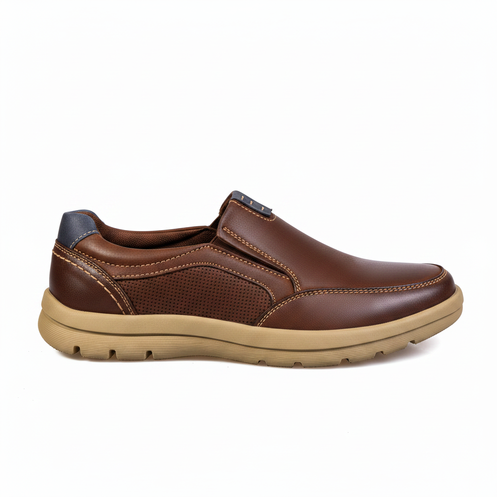 K375-2 D-Brown – pánské běžné boty z pravé kůže v prémiové kvalitě