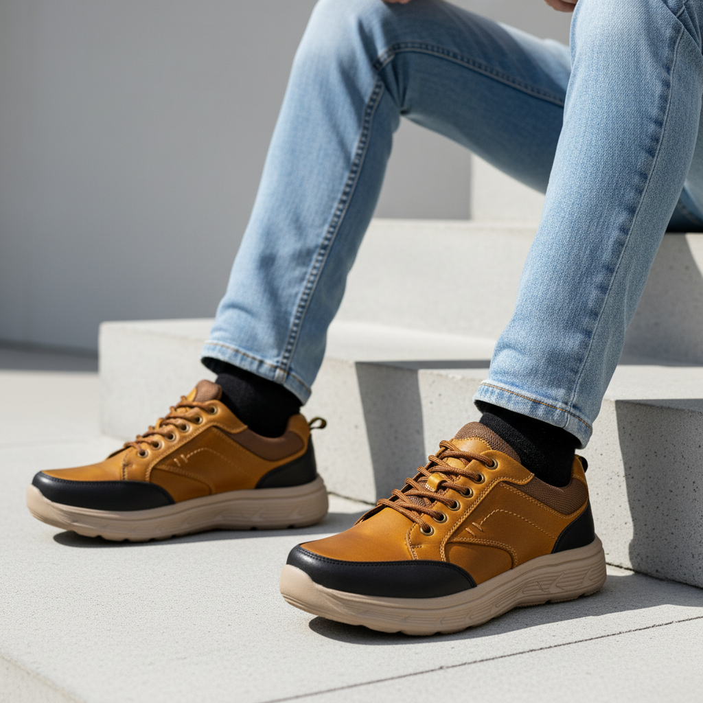 K363 Camel Premium – pánské boty z pravé kůže na každodenní nošení