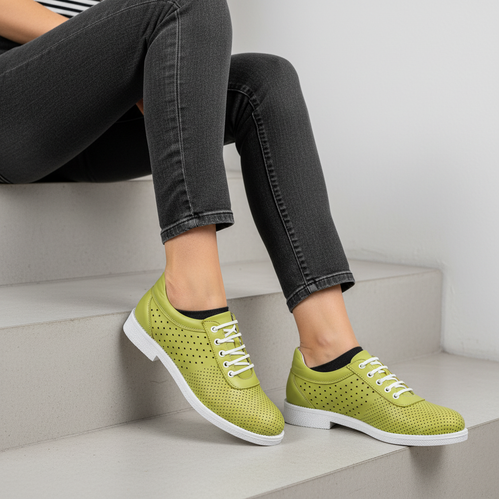 040 Green Premium – dámské boty z pravé kůže na každodenní nošení
