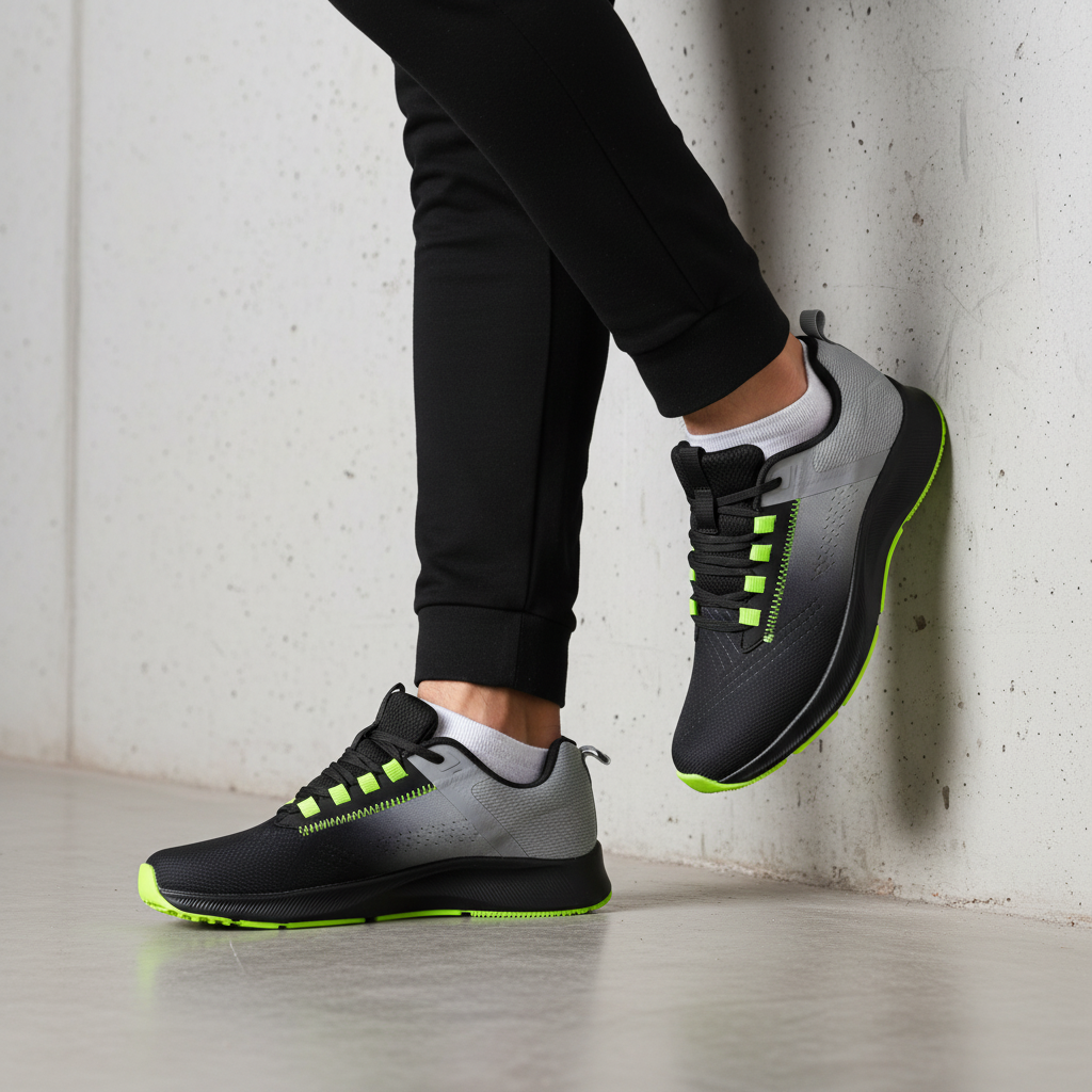 0268-2 Běžecké boty Gradient Sport – černá/limetkově zelená