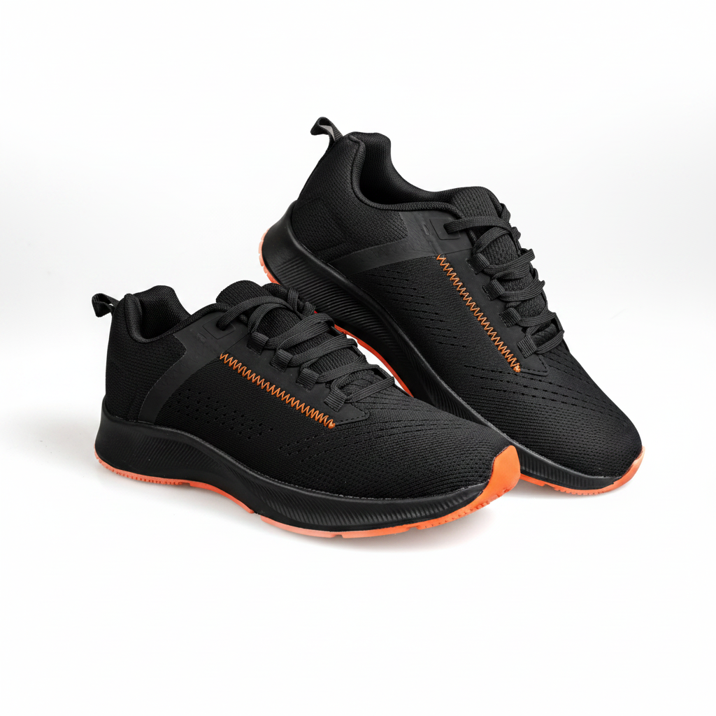 0268-5 Sportovní tenisky Kinetic Mesh – černá/oranžová