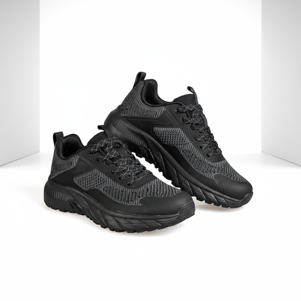 0289-1 Dámské sportovní tenisky Stealth Knit – černé/bílé