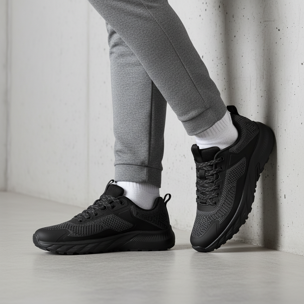 0289-1 Dámské sportovní tenisky Stealth Knit – černé/bílé