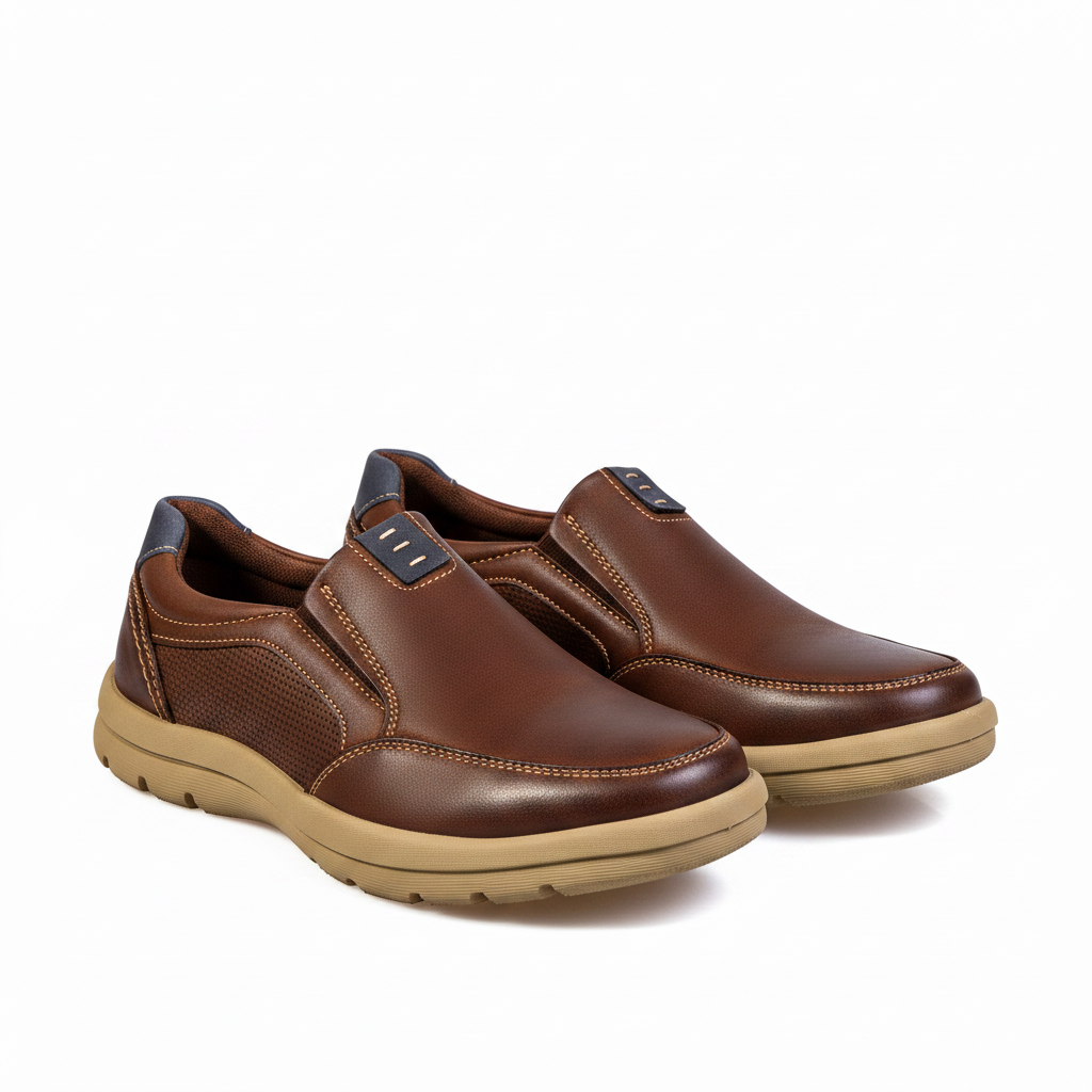 K375-2 D-Brown – pánské běžné boty z pravé kůže v prémiové kvalitě