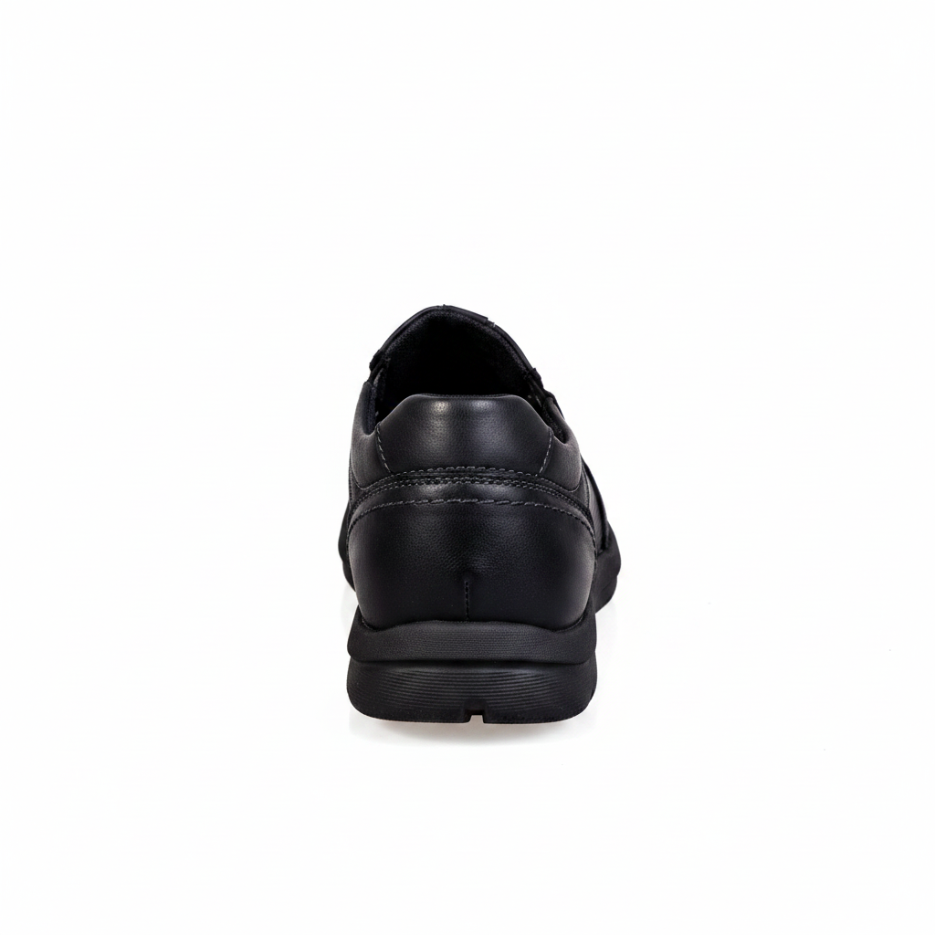 K375-1 Black Premium Men's Genuine Leather Everyday Shoes