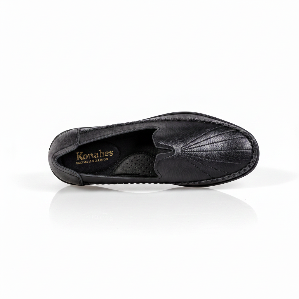 K350-1 Pantofi eleganți de zi cu zi pentru femei, din material textil, ușori, de culoare neagră
