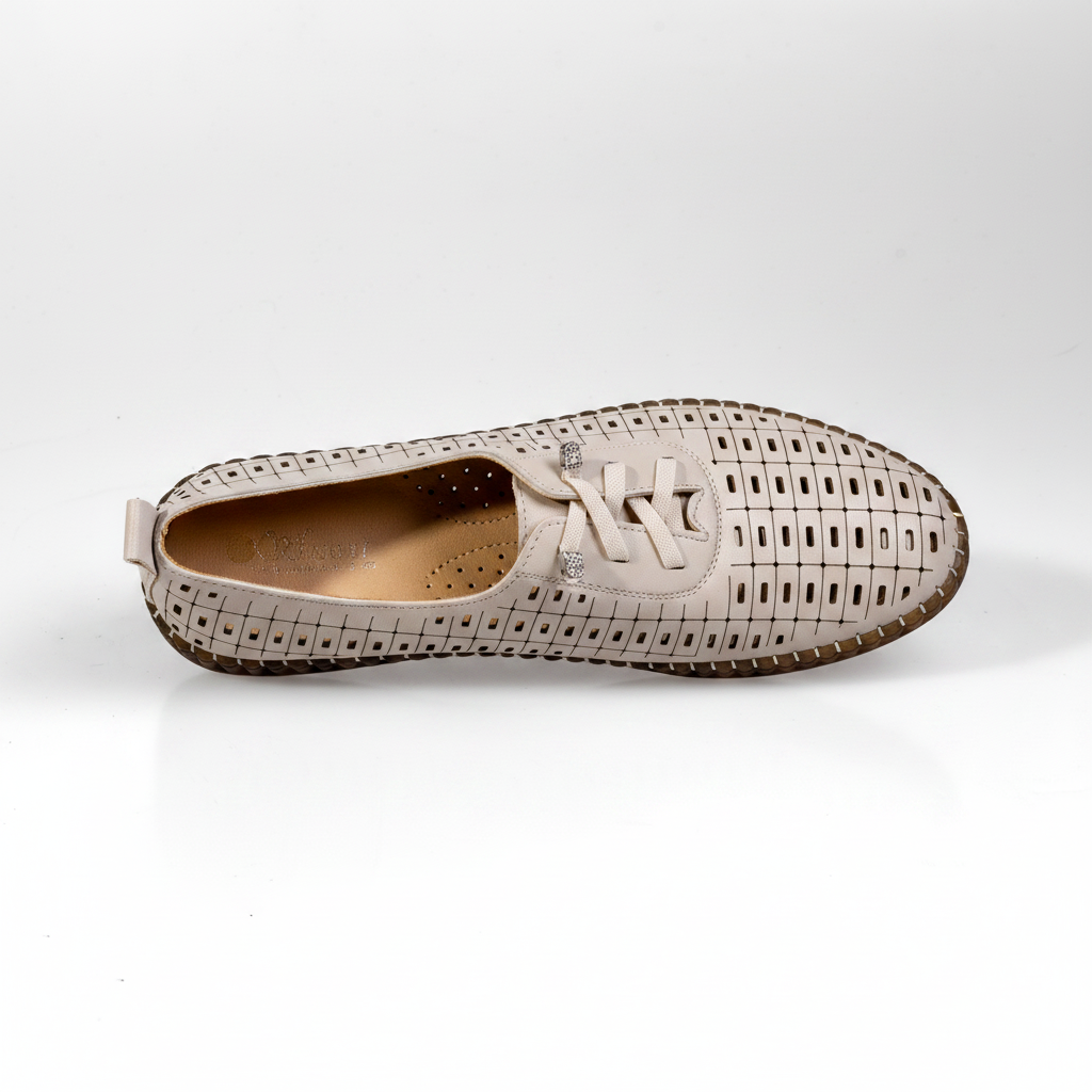 S567-3 Pantofi de zi cu zi ușori din material textil, pentru femei, de culoare bej