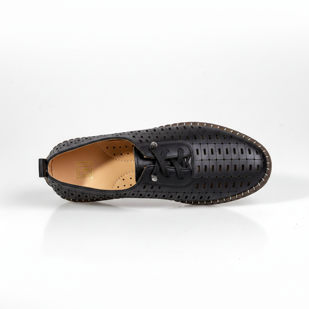 S567-1 Pantofi de zi cu zi ușori din material textil pentru femei, negri