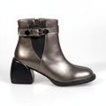SL1776 Ghete metalice lucioase pentru femei, de culoare platină