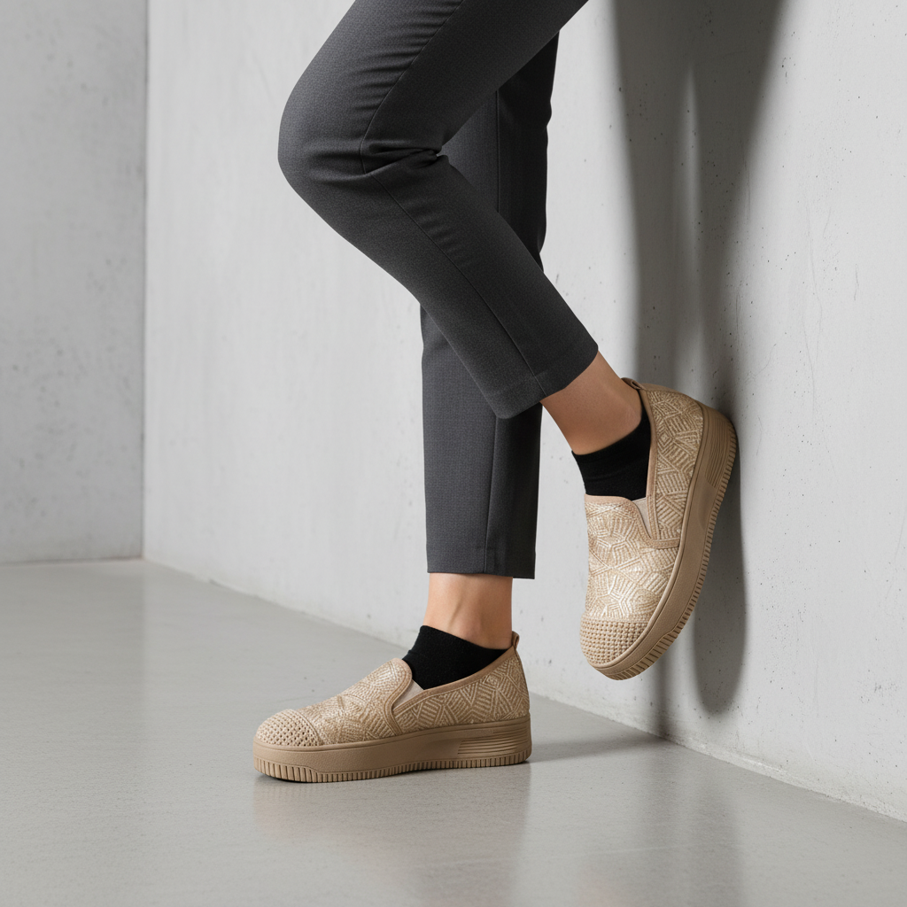 S559-3 Pantofi eleganți de zi cu zi pentru femei, din material textil, ușori