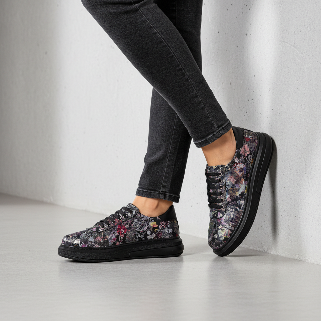 014 Elegantní dámské mokasíny z pravé kůže v černé barvě