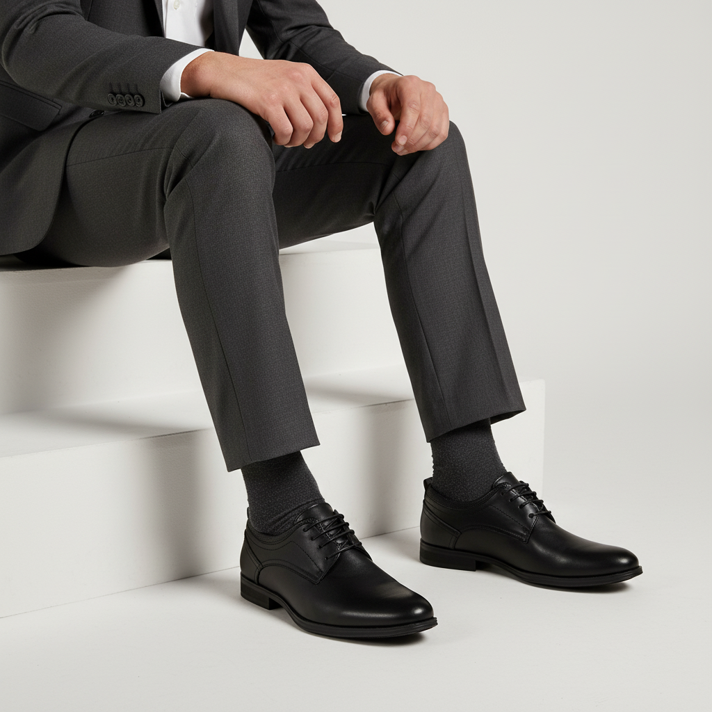 K322-1 Černé elegantní pánské společenské boty