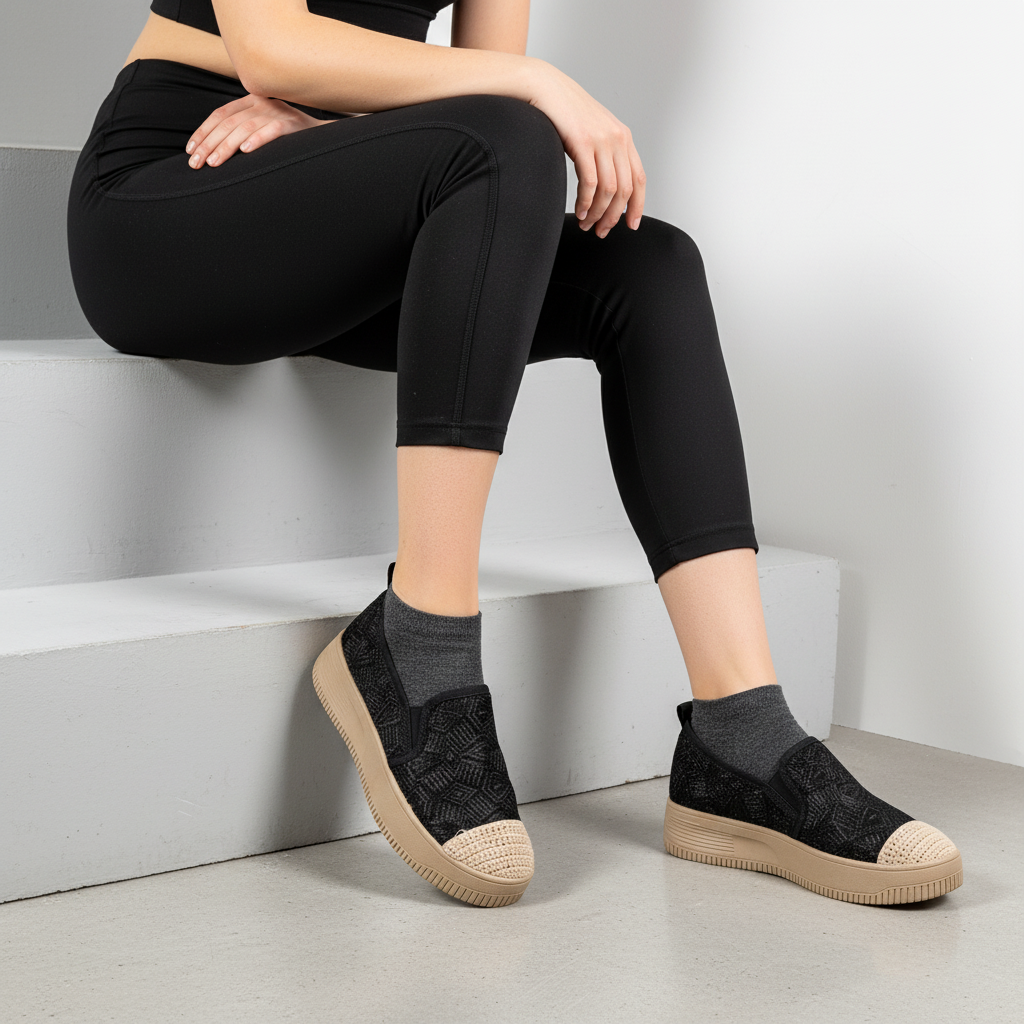S559-1 Stylowe, lekkie damskie buty codzienne z materiału