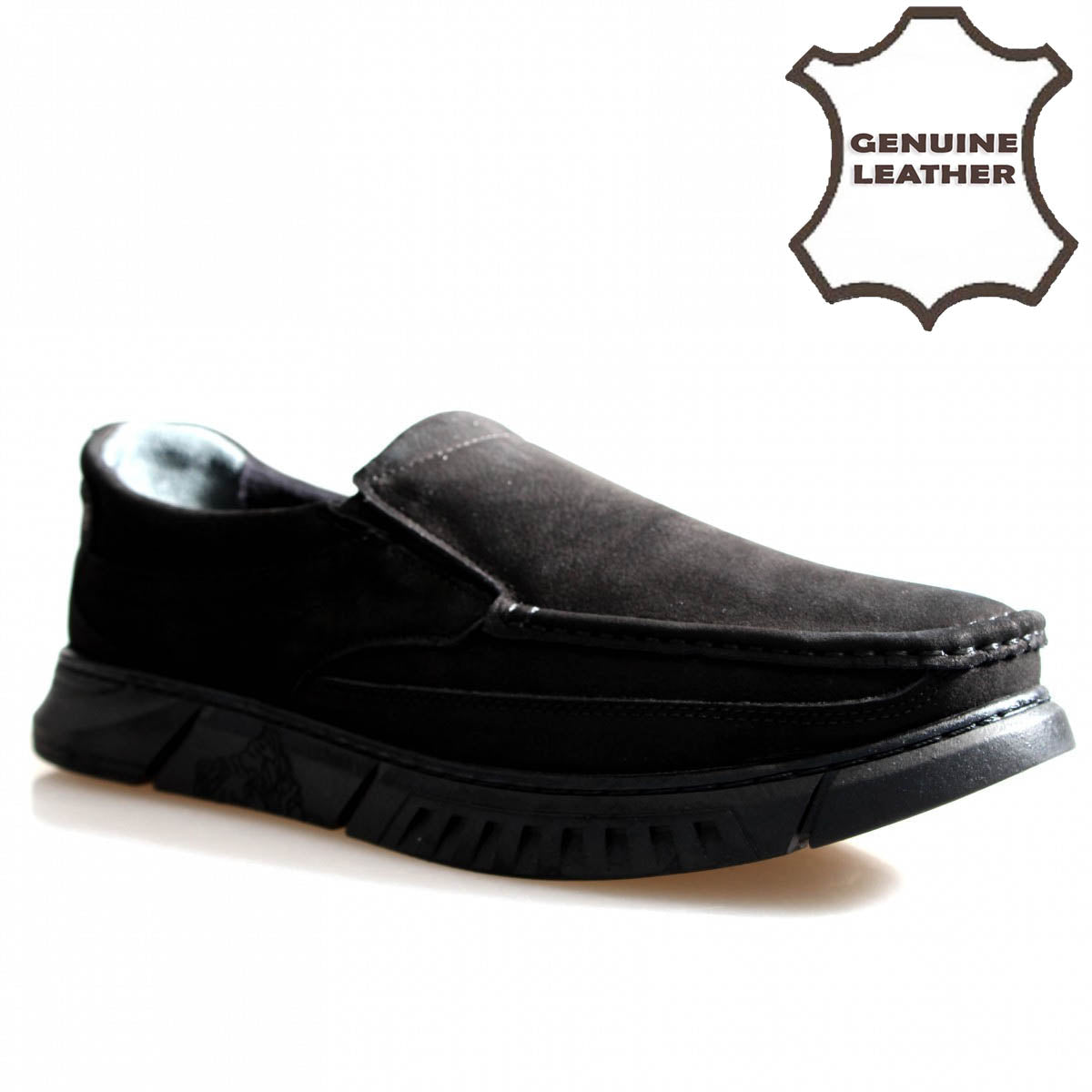 1001 Black Nabuck Men's Shoes