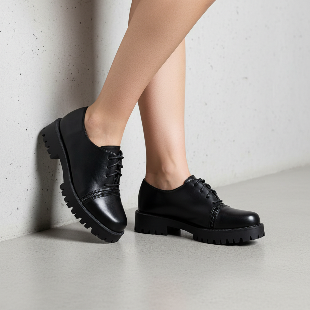 3830-1 Pantofi casual pentru femei, negri