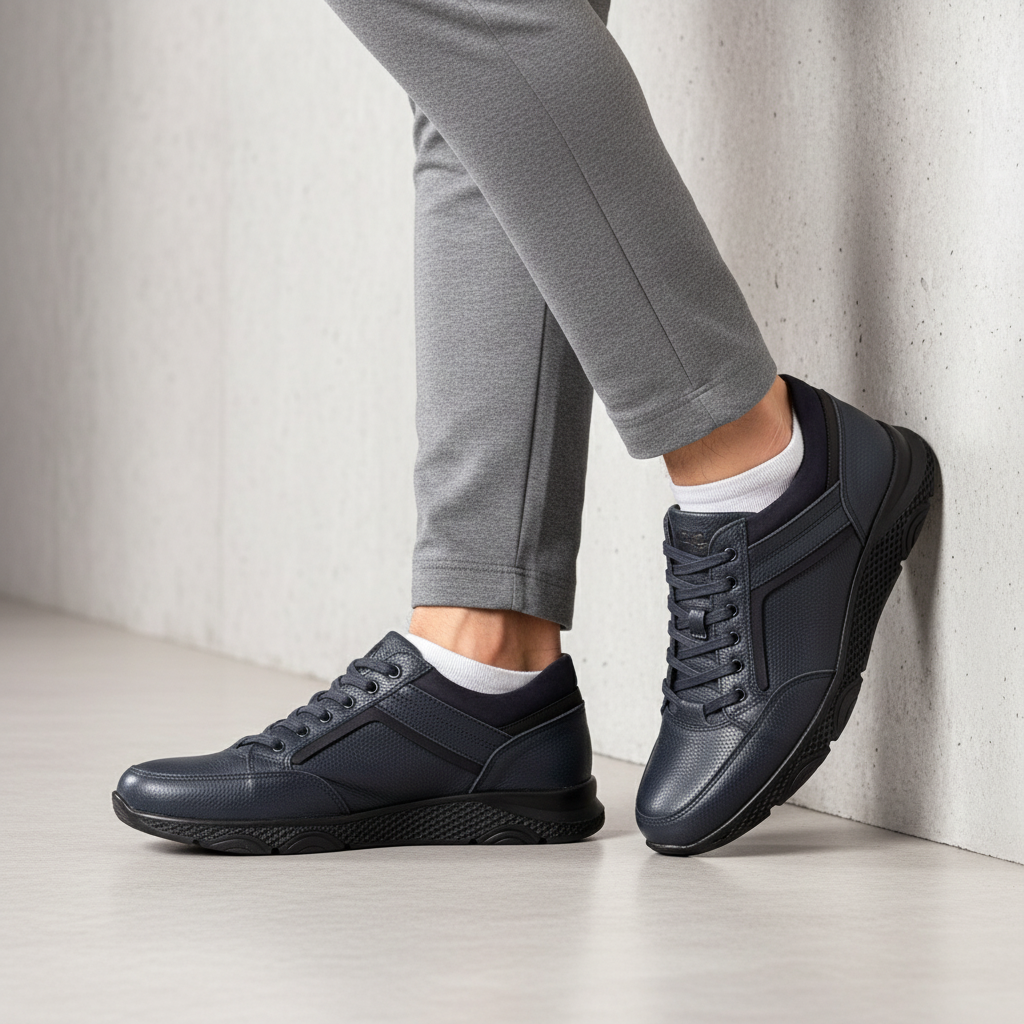 5004 Niebieskie buty męskie