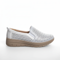 6036-2 Pantofi casual albi pentru femei