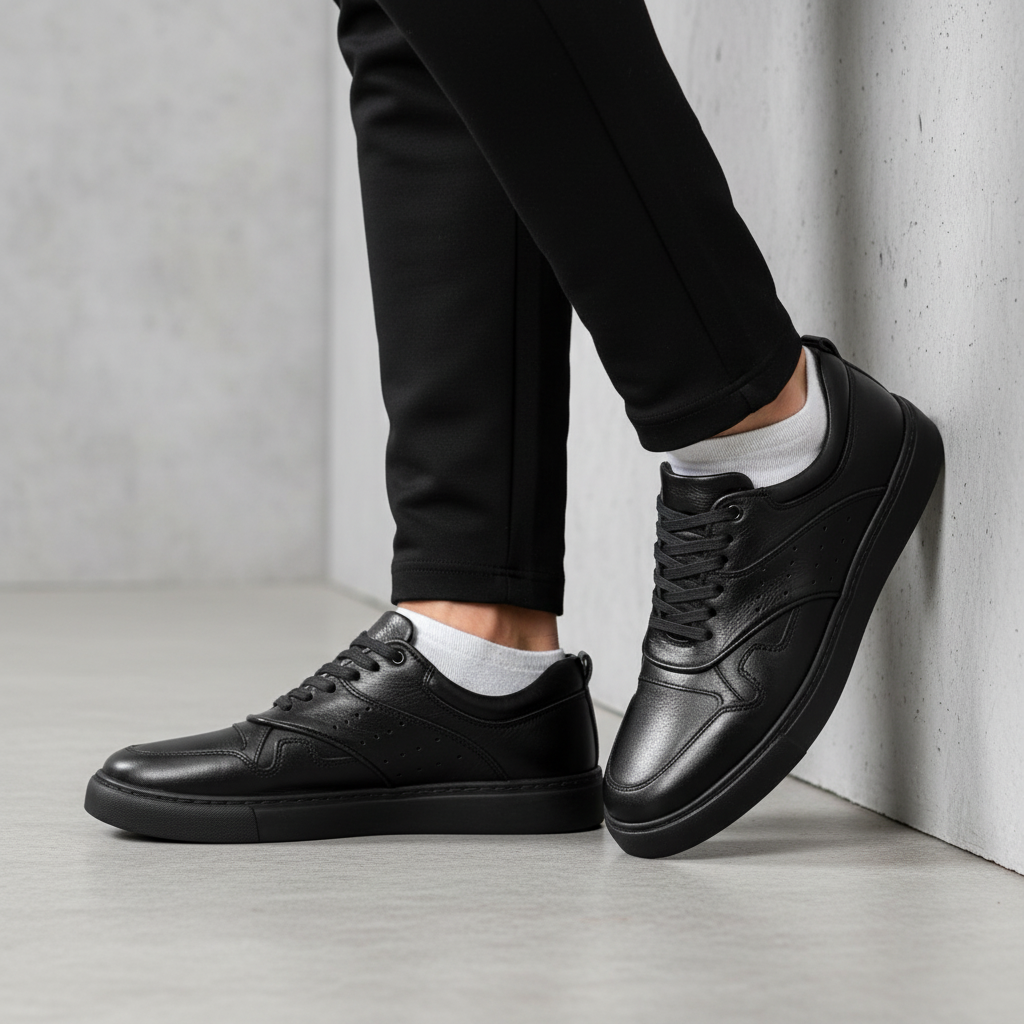 673003 Czarne buty męskie