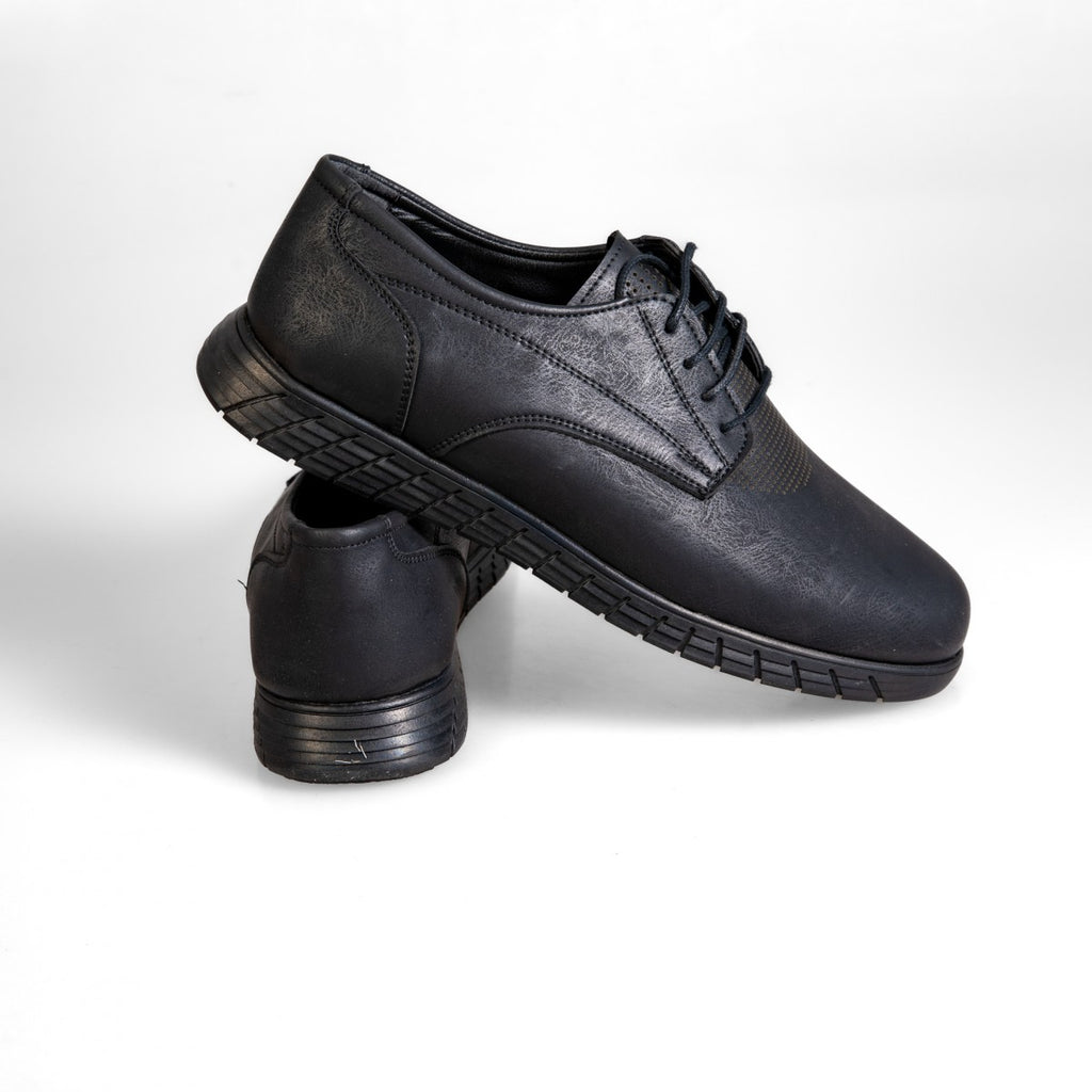 681020 Czarne męskie buty codzienne