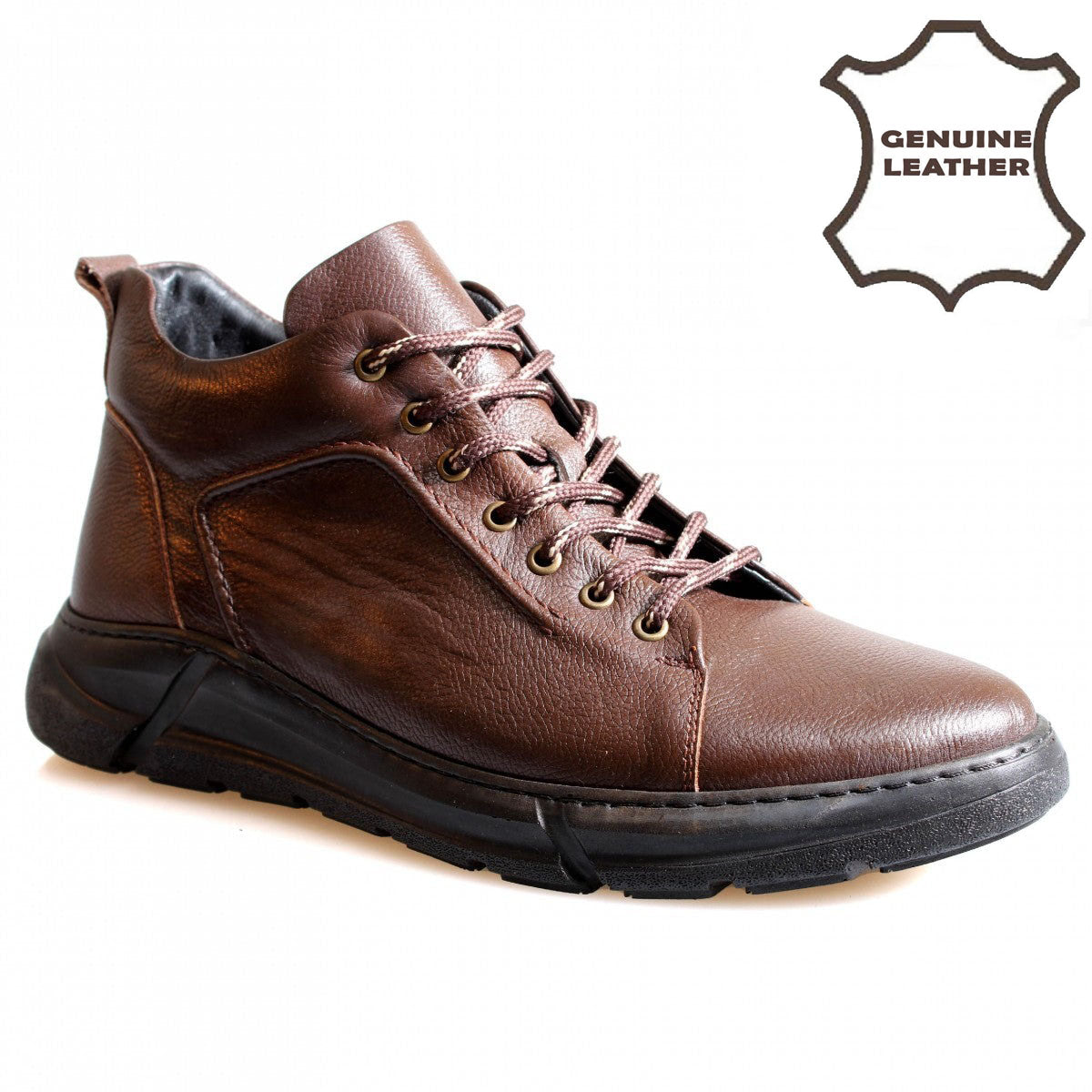 706002 Kávé színű férfi cipő