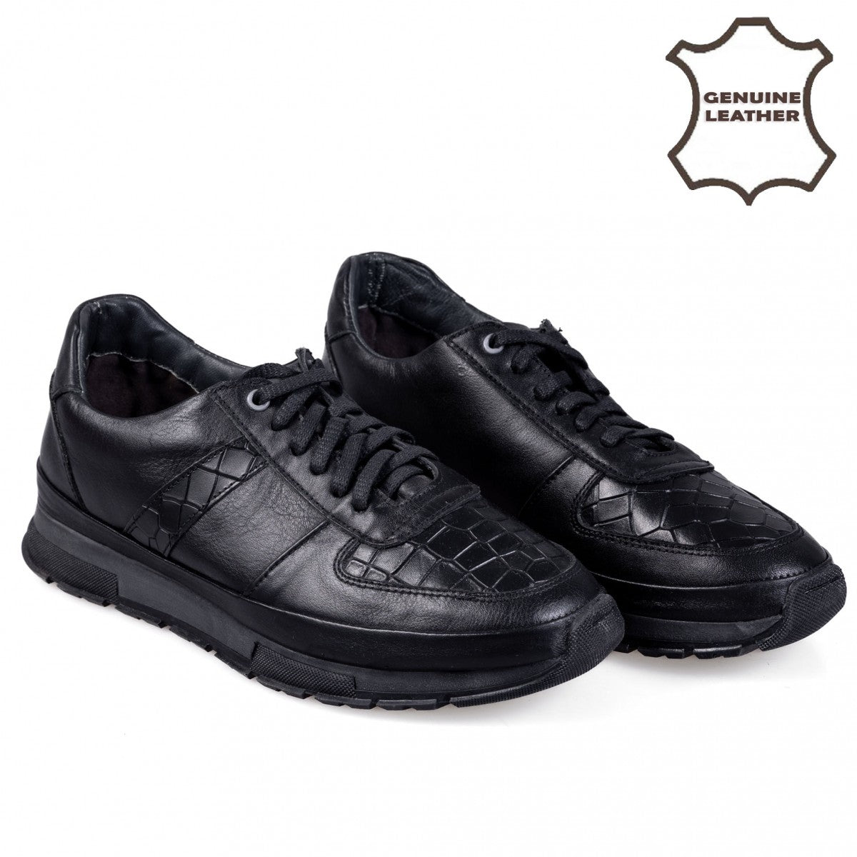 762001 Fekete férfi alkalmi cipő