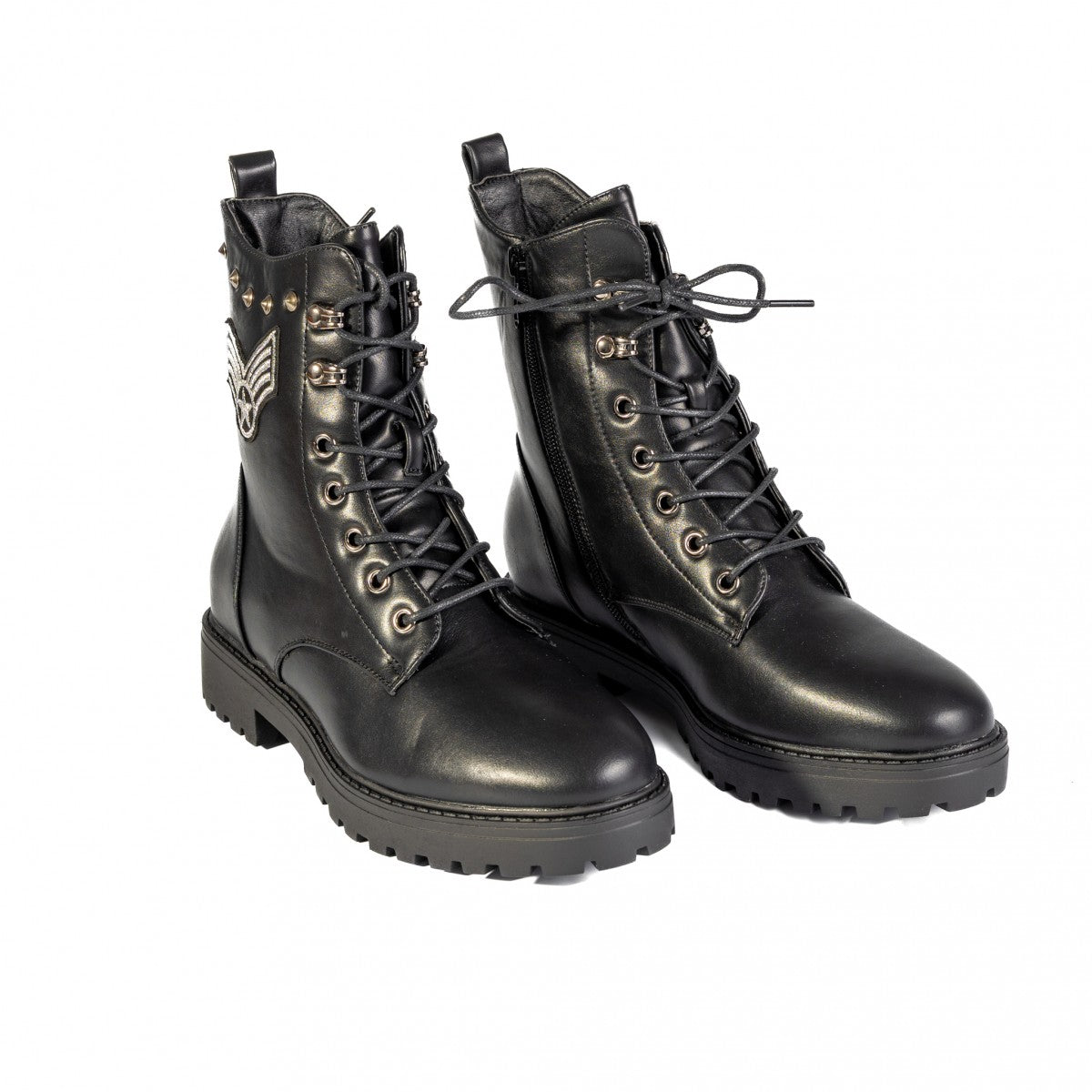 8857PU Fekete női csizma