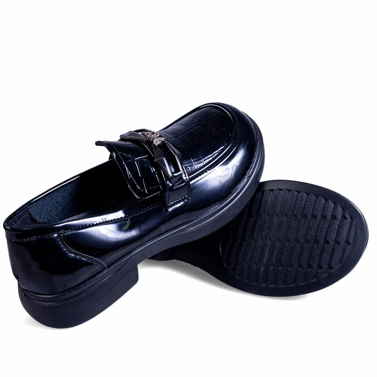 A122 Fekete női alkalmi cipő