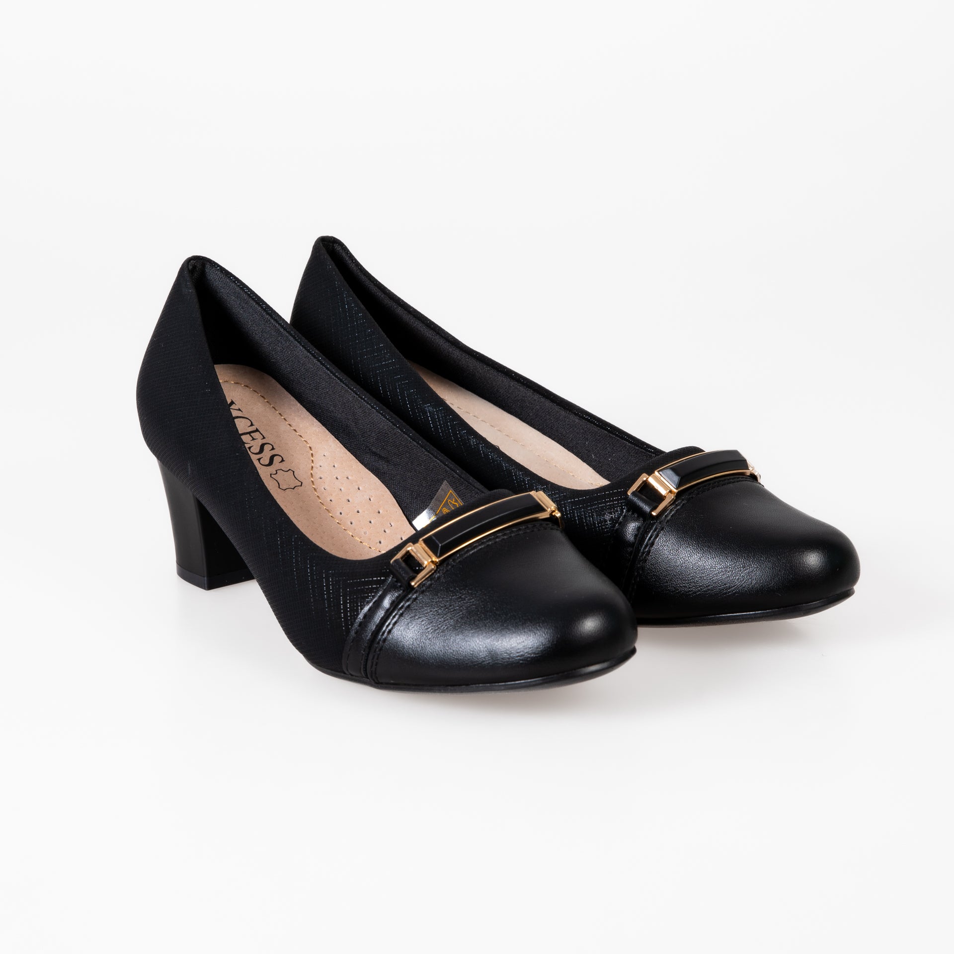 A2383-1 Černé dámské boty na vysokém podpatku