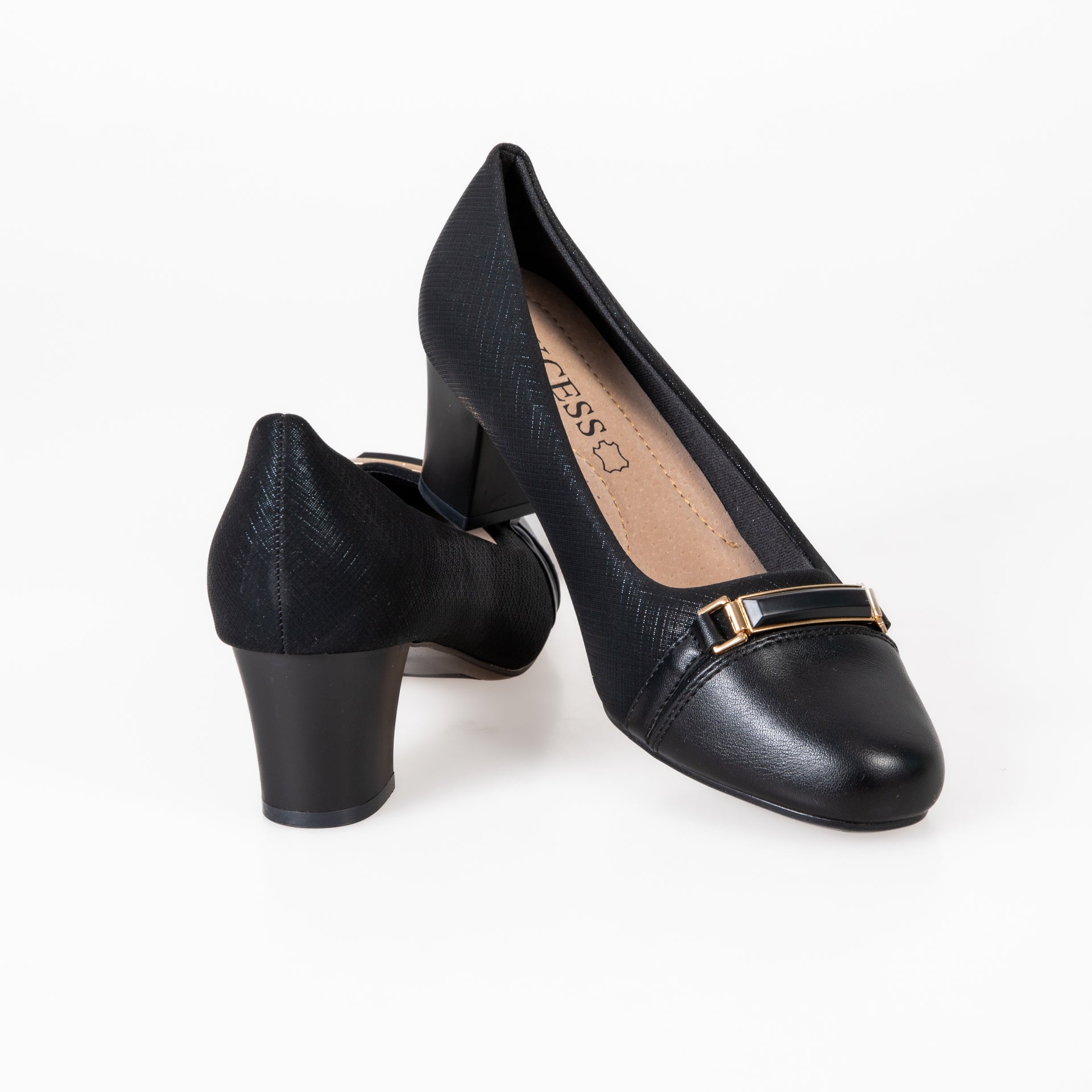 A2383-1 Černé dámské boty na vysokém podpatku