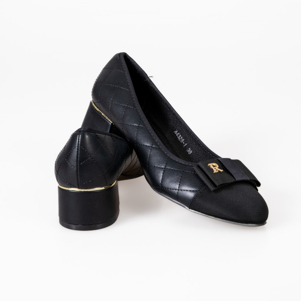 A4328-1 Černé dámské boty na vysokém podpatku