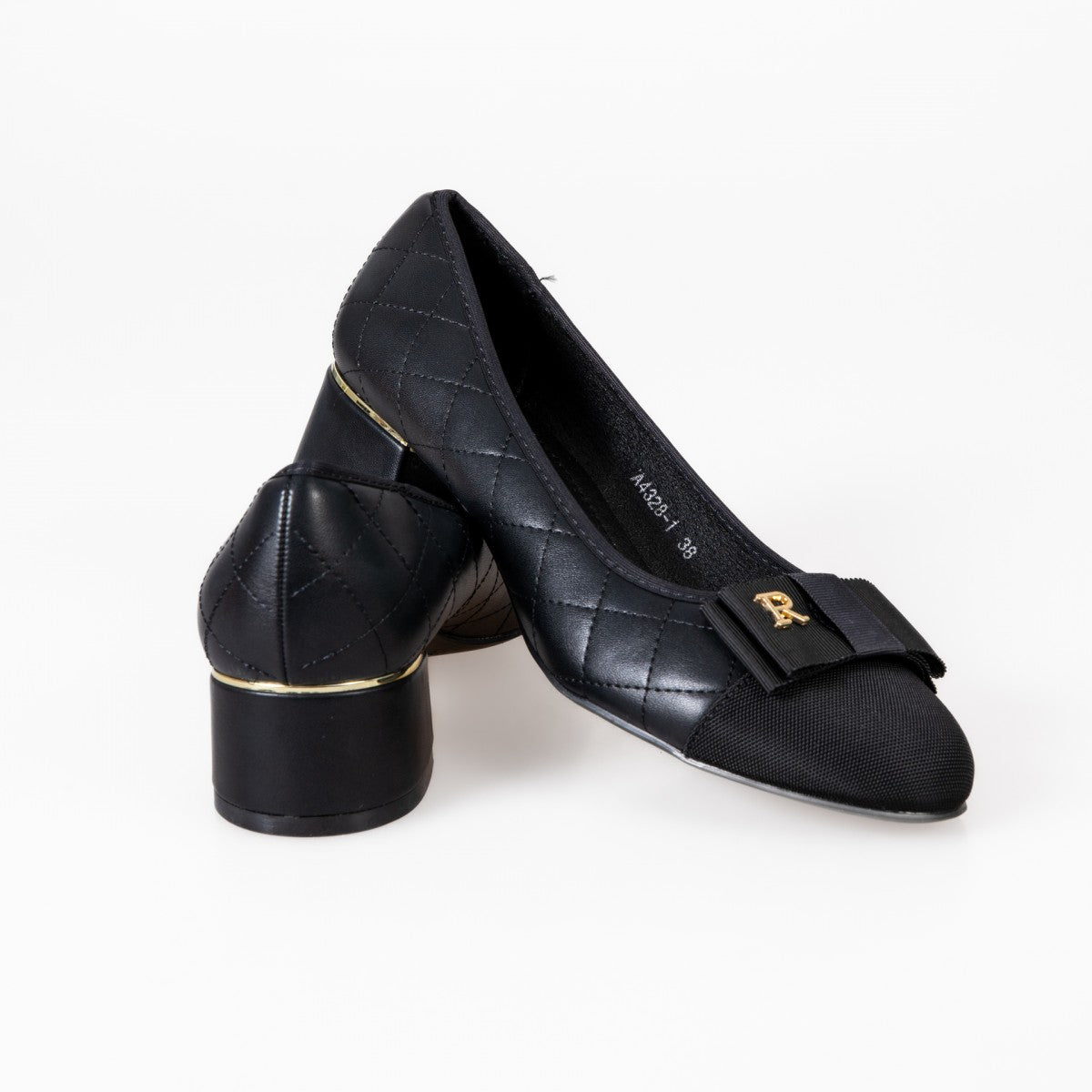 A4328-1 Černé dámské boty na vysokém podpatku