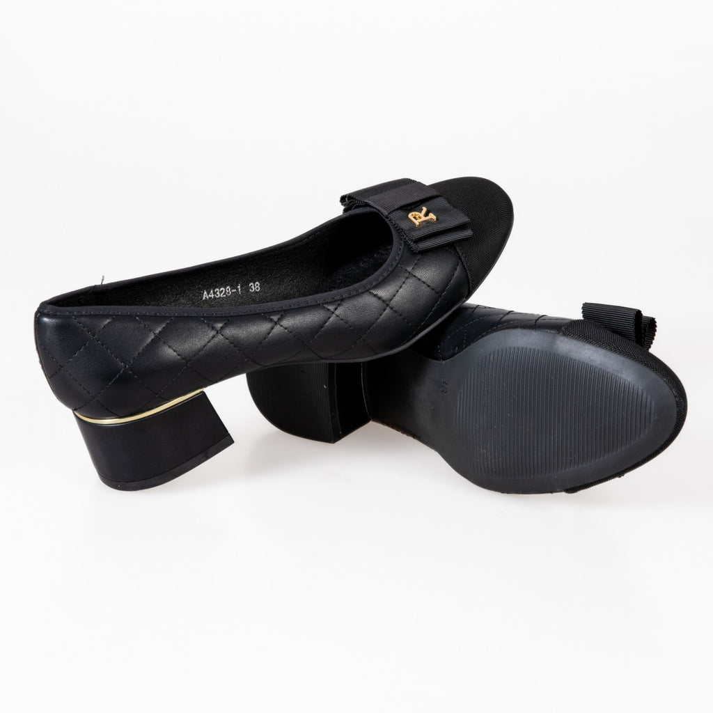 A4328-1 Černé dámské boty na vysokém podpatku