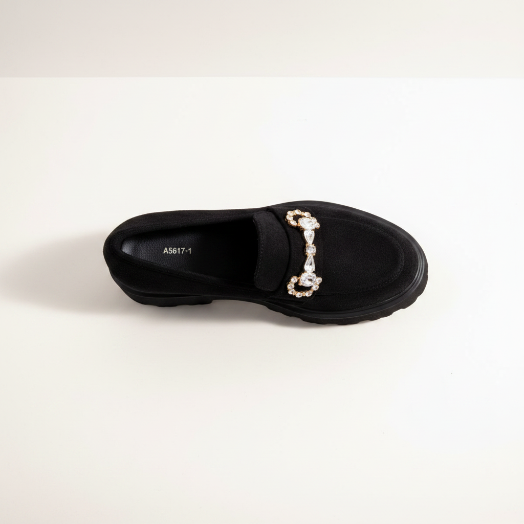 A5617-1 Czarne damskie buty codzienne