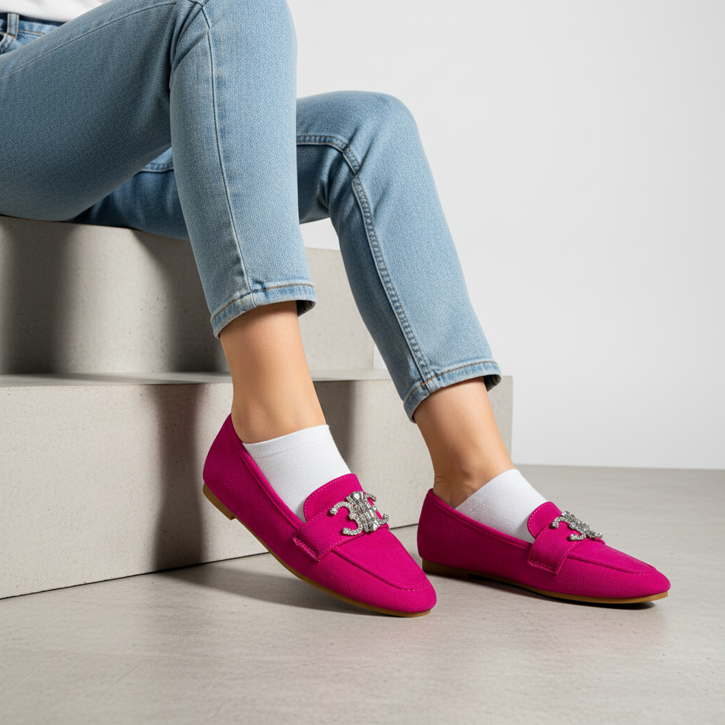 A5623-2 Růžové dámské volnočasové boty