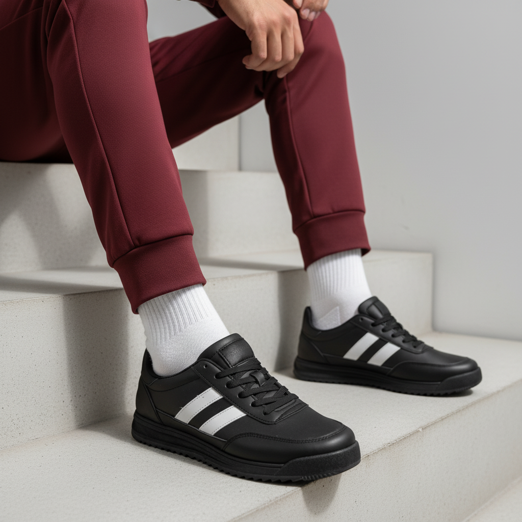 AN6047-1 Pánské sportovní boty Triple Black
