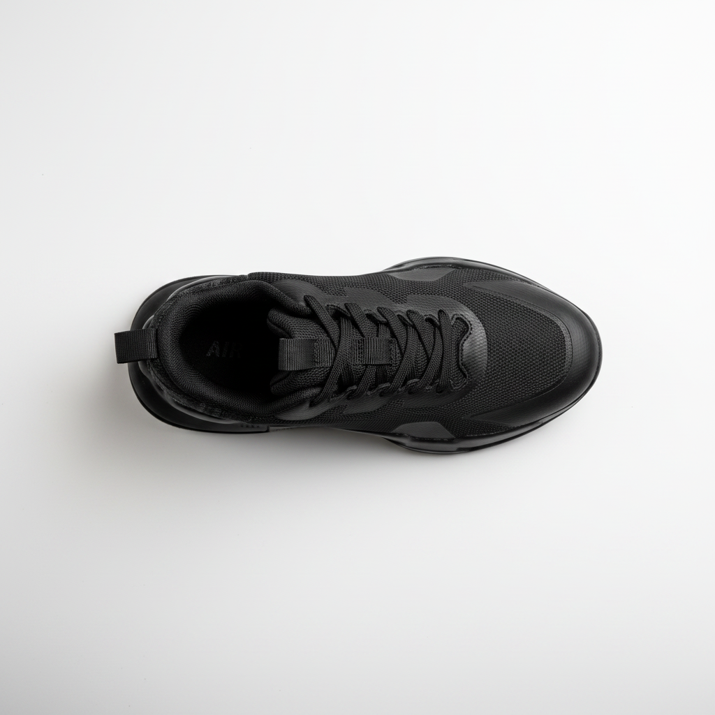 BL515-1 Adidași clasici cu talpă înaltă pentru femei – Negru