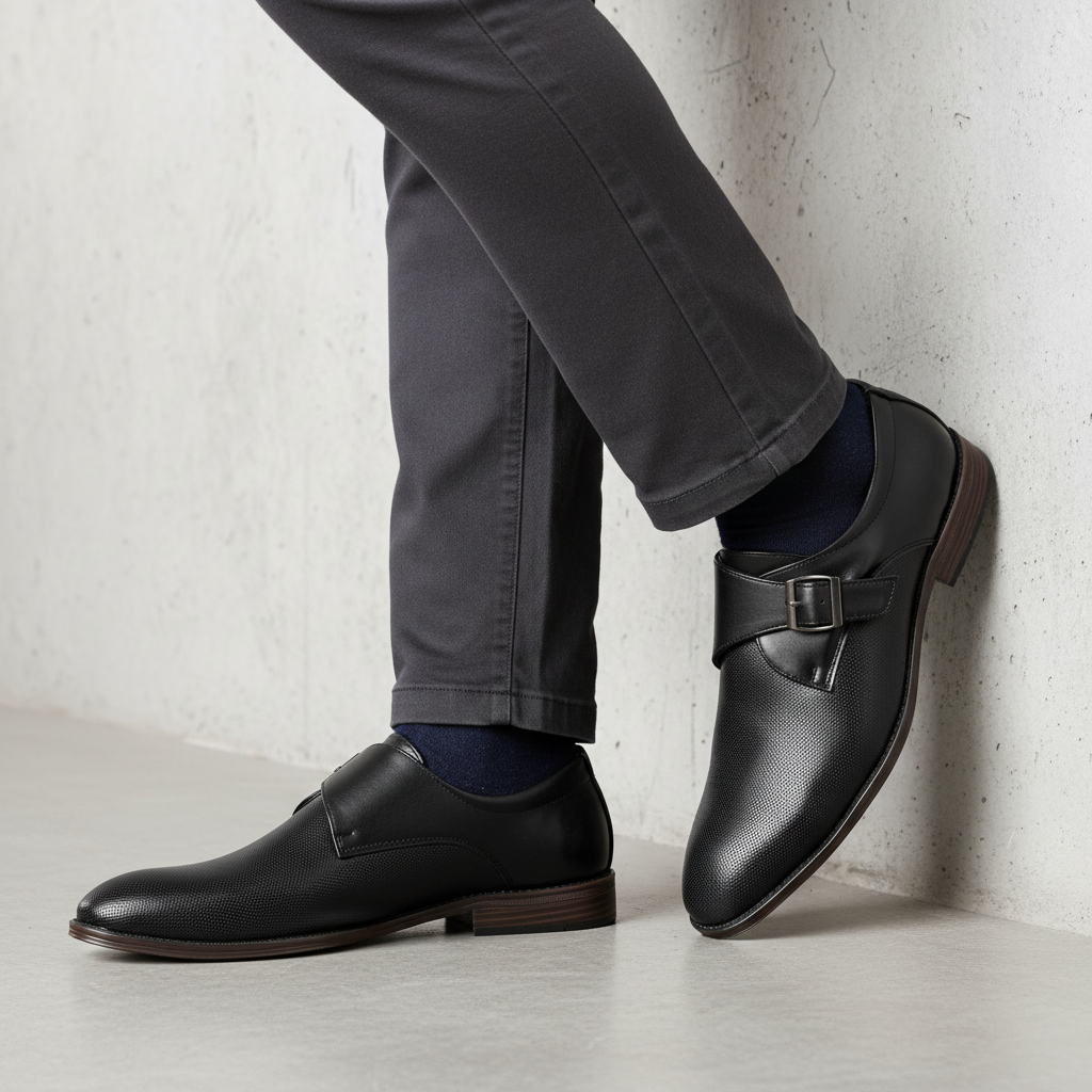 H038-1 Men's Business Casual Oxford Shoes - Black
