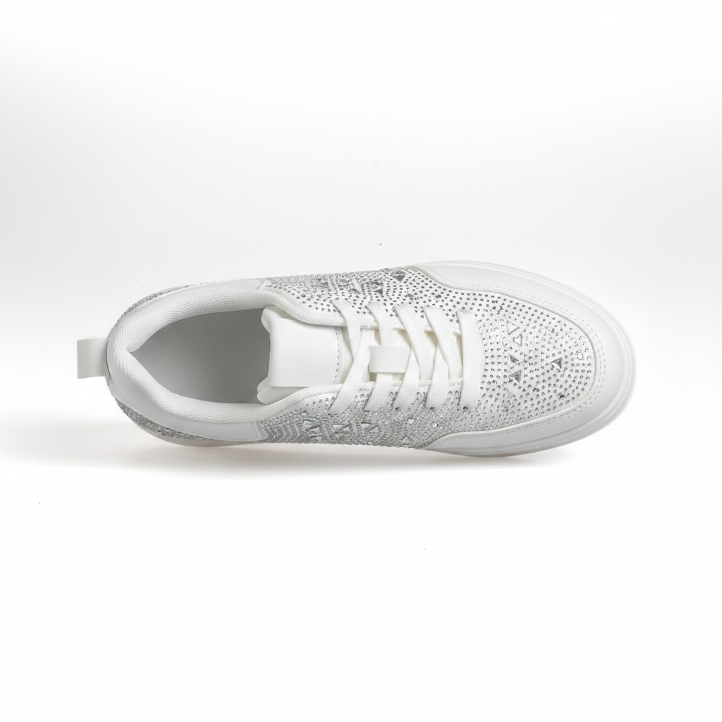 J25221-2 Adidași urbani cu talpă înaltă pentru femei – Alb