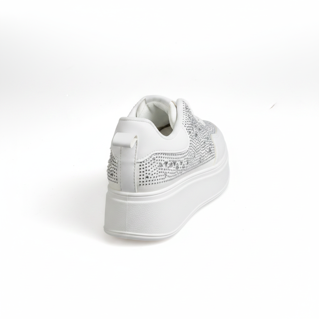 J25221-2 Adidași urbani cu talpă înaltă pentru femei – Alb