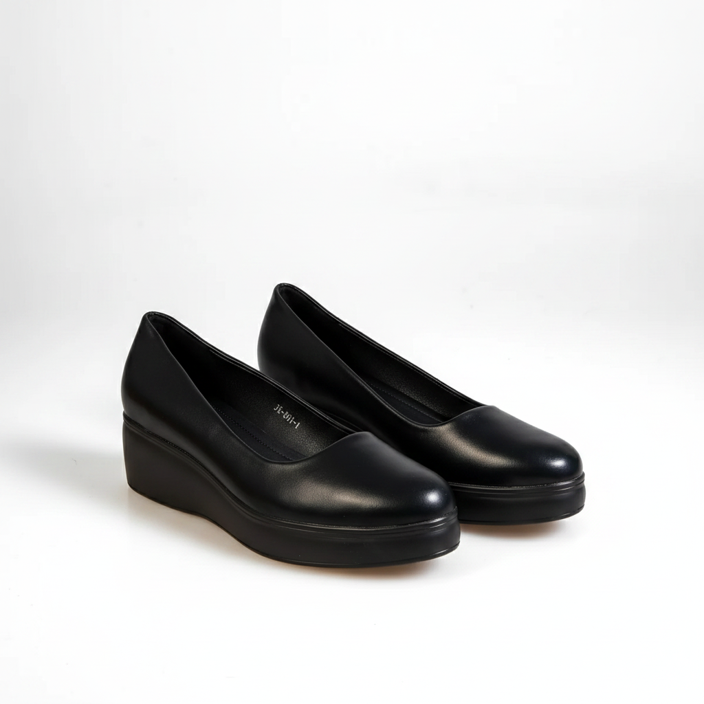 JK-801-1 Černé elegantní a univerzální dámské boty na každodenní nošení