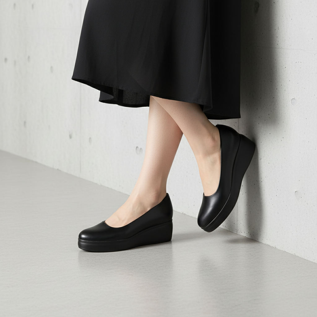 JK-801-1 Černé elegantní a univerzální dámské boty na každodenní nošení