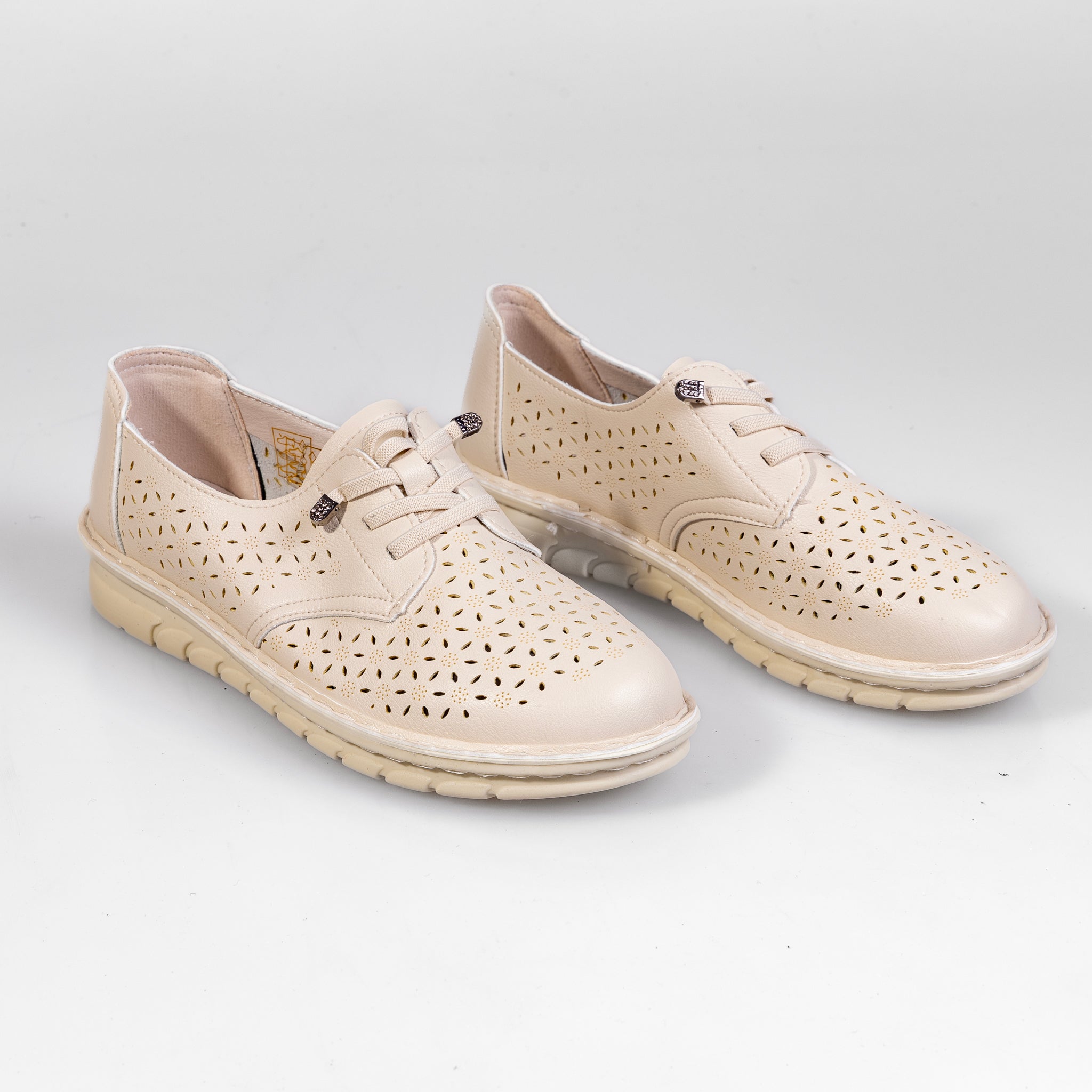 K280-3 Beige – Women’s Lightweight Textile Everyday Shoes