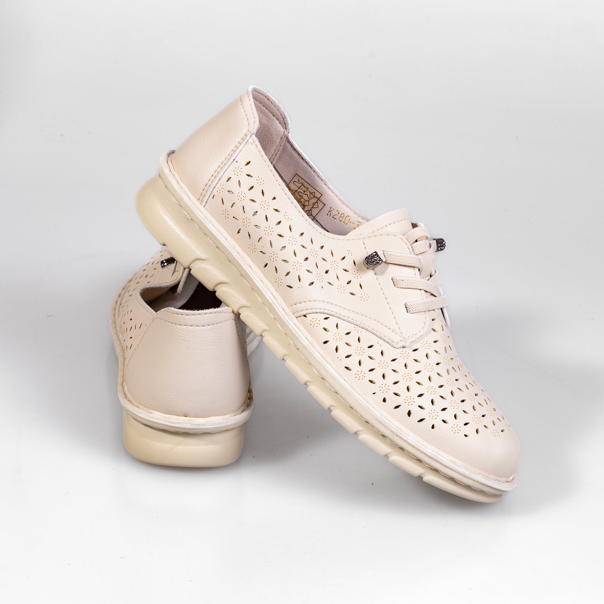 K280-3 Beige – Women’s Lightweight Textile Everyday Shoes