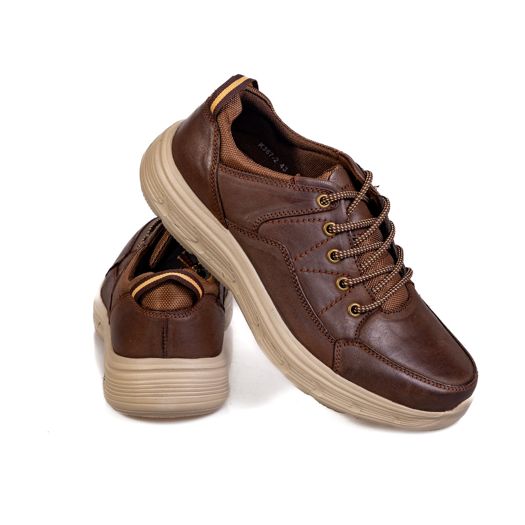 K367-2 Coffee – Premium Men’s Genuine Leather Everyday Shoes