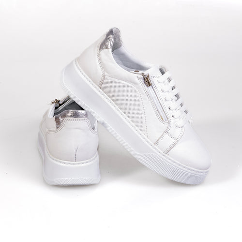 012 White – Premium Women’s Genuine Leather Everyday Shoes