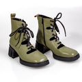 Z820 Green – Women’s Open-Side Lace-Up Patent Boots